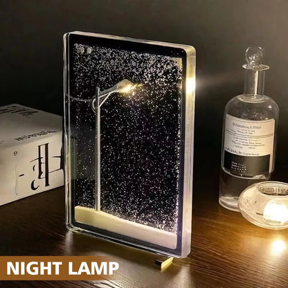 USmart Snowy Glow - Handmade DIY Snow Scene Night Light Lamp