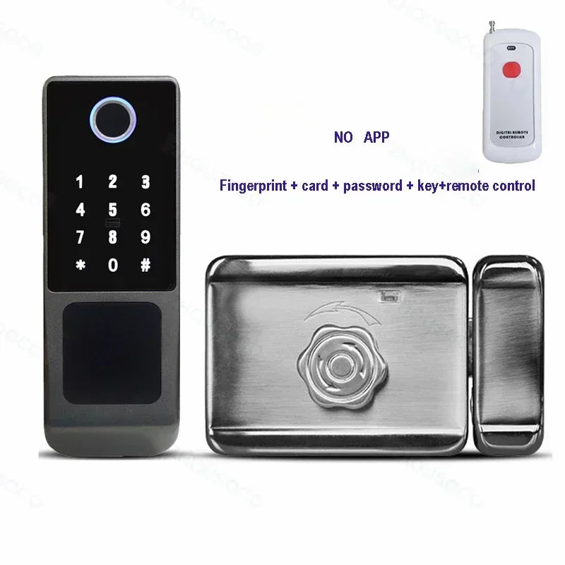 Fingerprint Lock Waterproof Tuya Wifi Remote Control Bluetooth TTLock App Card Digital Code Keyless Electronic Smart Door Lock