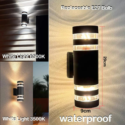 USmart LED Waterproof Outdoor Wall Light - Up & Down Sconce Lamp for Porch, Garden, and Front Door