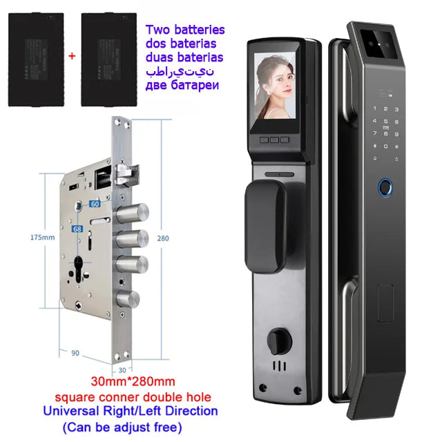 USmart SecureLock: 3D Face Recognition & Fingerprint Digital Door Lock