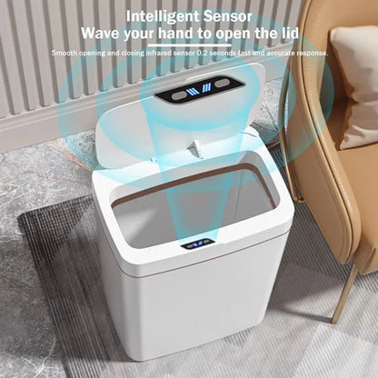 USmart 15L Sensor Trash Can - Automatic Smart Home Bathroom Waste Bin with Non-Contact Bagging Technology