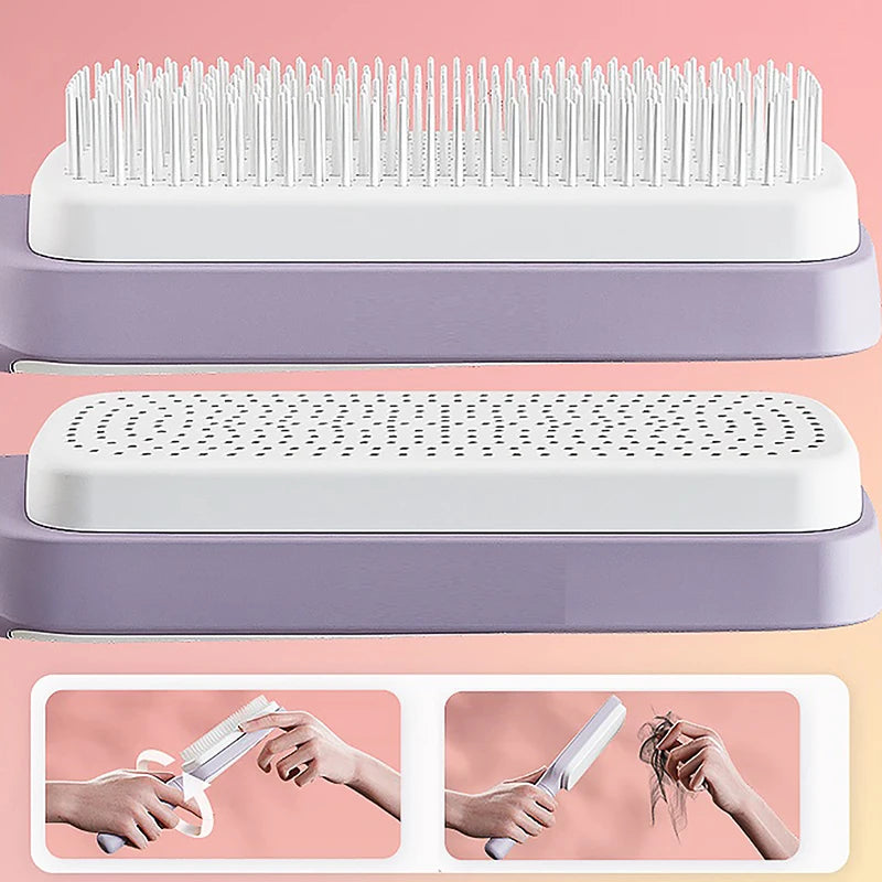 USmart HairCare Pro – Self-Cleaning Anti-Static Detangling Brush for All Hair Types