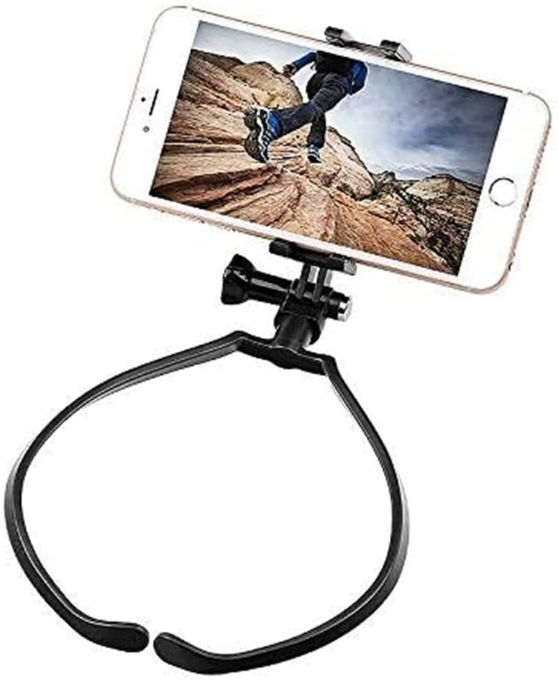 Hands Free Wearable Neck Holder Lazy Phone Stand Universal Hanging Mount for IPhone 15ProMax Samsung GoPro Dock Station Bracket