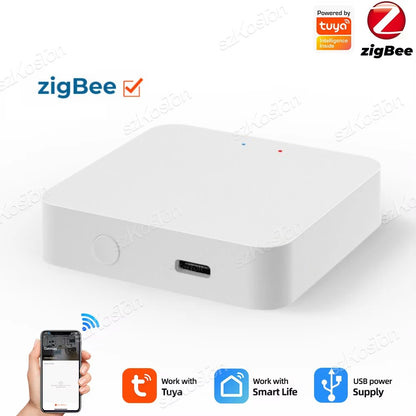 Tuya Smart Life APP Zigbee 3.0 Gateway Hub Smart Home Automation Device Remote Control Wireless Bridge Works with Alexa Google