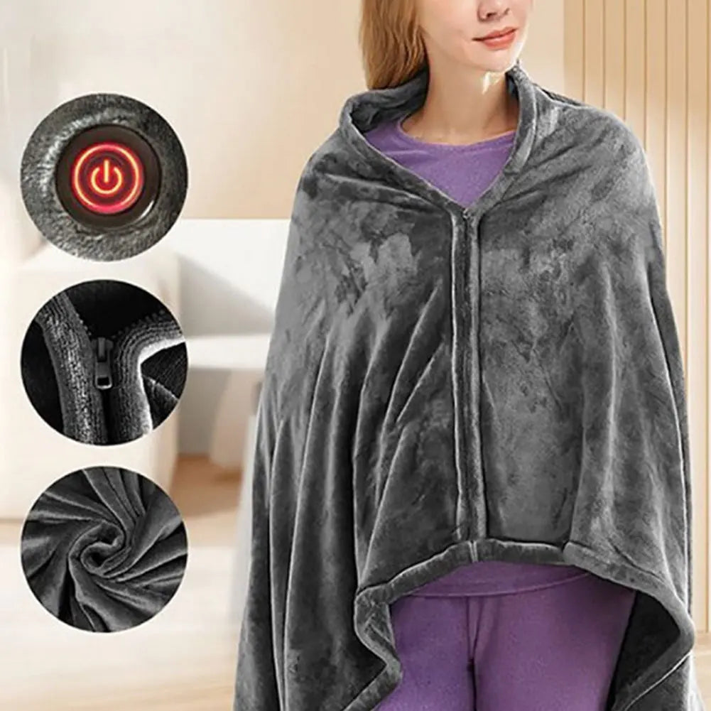 USmart Heated Blanket – USB Electric Fleece Body Warmer with 3 Heating Levels