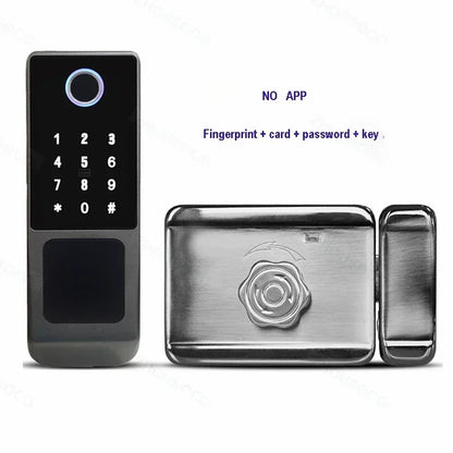 Fingerprint Lock Waterproof Tuya Wifi Remote Control Bluetooth TTLock App Card Digital Code Keyless Electronic Smart Door Lock