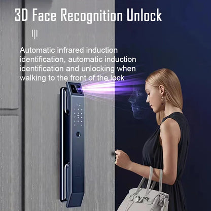 USmart SecureLock: 3D Face Recognition & Fingerprint Digital Door Lock