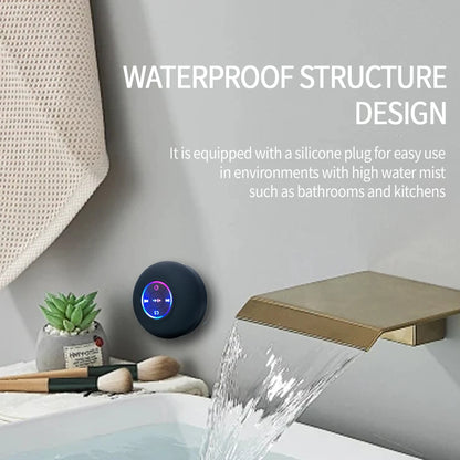 Portable Wireless Bluetooth Speaker LED IPX4 Waterproof Loudspeaker Outdoor Bathroom Large Suction Cup Mini Stereo Sound Box