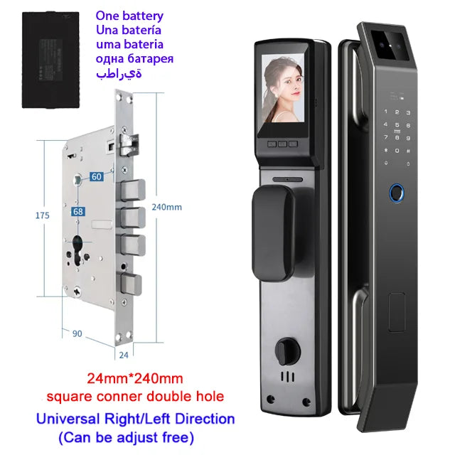 USmart SecureLock: 3D Face Recognition & Fingerprint Digital Door Lock