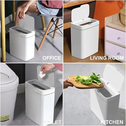 USmart 15L Sensor Trash Can - Automatic Smart Home Bathroom Waste Bin with Non-Contact Bagging Technology