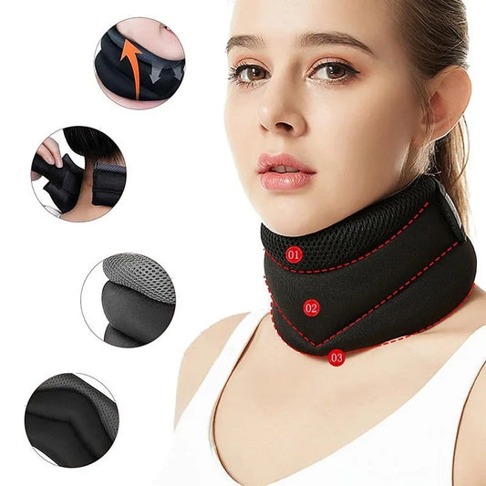 USmart Adjustable Cervical Support – Soft Neck Brace for Pain Relief & Travel Comfort