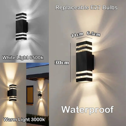 USmart LED Waterproof Outdoor Wall Light - Up & Down Sconce Lamp for Porch, Garden, and Front Door