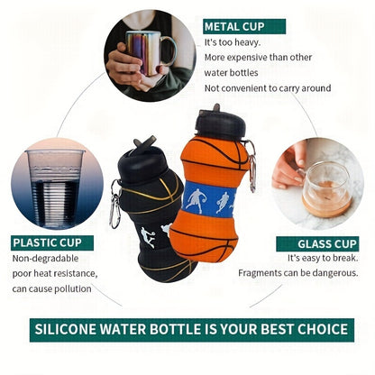 USmart Foldable Basketball Silicone Bottle